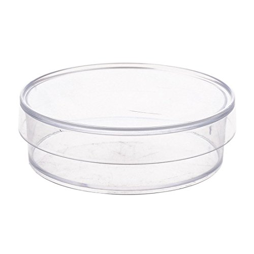 Nrpfell 10 pcs. 35mm x 10mm Sterile Plastic Petri Dishes with Lid for LB Plate Yeast (Transparent Color)