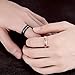 Fate Love Jewelry 2Pcs Matching Set Stainless Her Queen & His King Black/Rose Gold Couple Rings Bands, Love Gift