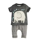 Baby Boys T-shirt Sets Short Sleeve Plaid Shorts Pants Hat Kids Outfits (0-1 years, Dark Grey)