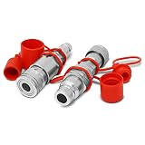 Flat Face ISO 16028 to Ag ISO 5675 Pioneer Style Hydraulic Quick Coupler Adapter Set
