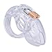 FeiGu Male Chastity Cage Device for Men 13, Short Clear