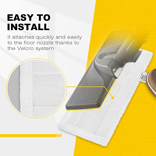 KEEPOW 5 Pack Steam Cleaner Pads Compatible with Karcher EasyFix SC2, SC3, SC4, SC5, Steam Cleaner Accessories for Karcher, Steam Mop Pads