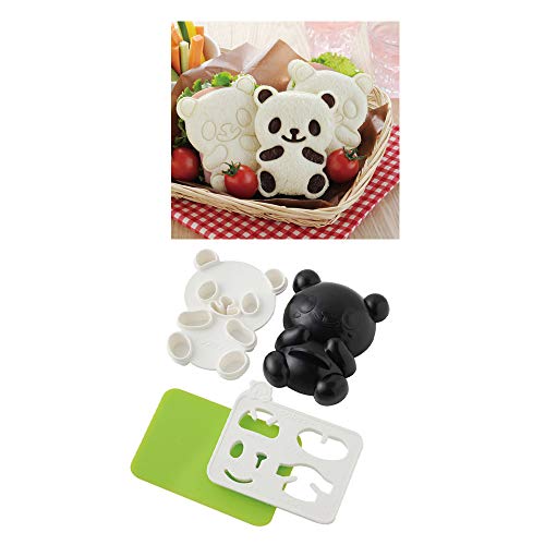 DIY Picnic Kitchen Panda Mold Rice Mold Onigiri Shaper Dry Roasted Seaweed Cutter Set 4 in 1 Bento Accessories - Thumbnail 6