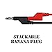 AST Labs Test Lead Banana Plug Stackable to Alligator Clip Heavy Duty 39