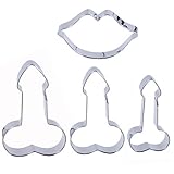 Bachelorette Party Cookie Cutter Set - Set of 4 - Perfect for Bachelorette Party Favors, Supplies, Gag Gifts and Decorations by Hinmay