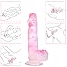 Glowing Realistic Dildo Personal Massager - 7.68 inch Silicone Sex Toy Stick with Fluorescence in The Dark -Best Gift Idea