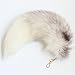 Fosrion Huge Fluffy White Gray Fox Tail Fur Cosplay Toy Alopex Lagopus Ring