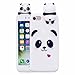 for iPhone 7 Case,for iPhone 8 Case, iFunny Cute 3D Cartoon Animals Unicorn Panda Shockproof and Full Protective Soft Silicone Rubber Phone Case for iPhone 7,iPhone 8 (White Panda)