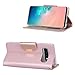 ProCase Galaxy S10 Wallet Case for Women, PU Leather Flip Folio Kickstand Case with Card Holder Wristlet Hand Strap, Folding Cover for S10 2019 -Pink