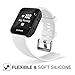 MoKo Watch Band Compatible with Garmin Forerunner 35,Soft Silicone Replacement Watch Strap fit Forerunner 35 Smartwatch, White