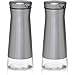 CHEFVANTAGE Olive Oil and Vinegar Cruet Dispenser Set with Elegant Glass Bottle and Drip Free Design Stainless Steel