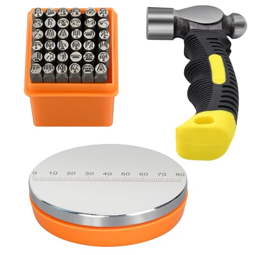 Metal Stamping Kit, Jewelry Making Stamping Tools with 37pcs 3mm(1/8