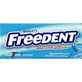 Wrigley's Freedent Gum Plen T Packs, Spearmint, 15 ct (Pack of 2)