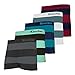 Men's Large Stripe Nylon Seamless Boxer Brief Underwear 5-Pcs Set, One Size, Asst