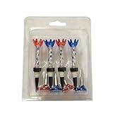 Golf Magnet Tee, 3 Inches (80mm) , Set of 4 Pcs, Blue, Red