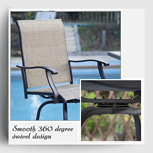 Sophia & William Outdoor Patio Bar Stools Swivel Bar Stool 2 Pack High