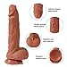 AnFei Hyper Realistic Dildo, Liquid Silicone Dual Layer Adult Toys with Suction Cup, Sex Toys for Masturbation(Total 22.5cm,Insert 17.5cm,Width 4.5cm)