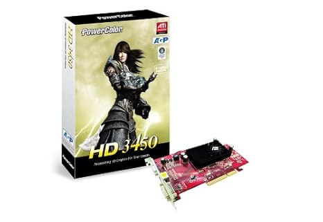 PowerColor Radeon HD 3450 512MB GDDR2 - Grafikkarten (GDDR2, 64 Bit, 800 MHz, 2560 x 1600 Pixel, AGP 8X)