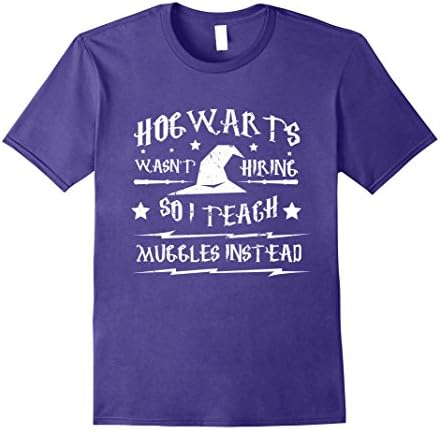 Mens Hog warts wasn't hiring so i teach muggles best tshirt XL Purple