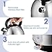 Aicok 709202828916 304 Stainless Steel Electric Kettle 1500W 1.7 Liter, BPA-Free Cooktop, Silver