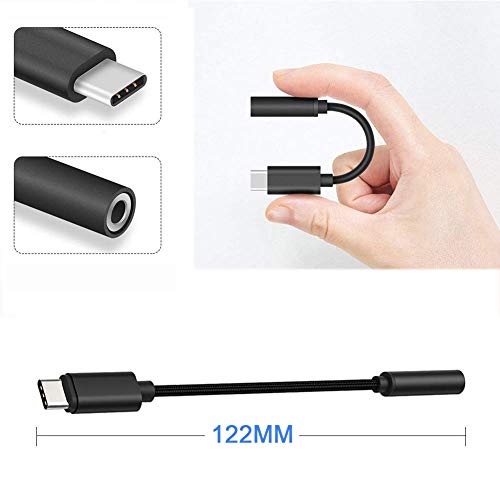 Fukep USB C to 3.5mm Headphone Jack Adapter, USB Type C to 3.5mm Audio Female Adapter for Google Pixel 3/2/3XL/2XL, Huawei Mate 10/P20 Pro, Essential Phone and More