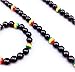 Lingduan Jamaican Rasta Bracelet And Necklace Set - Handmade Jewelry - Flag Of Jamaica Tricolor Bracelet Men Women Fashion Jewelry