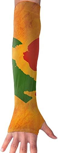 LANOMY Italy Heart Gloves Anti-uv Sun Protection Long Fingerless Arm Cooling Sleeve For Men And Women.