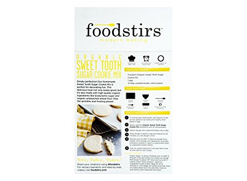 Foodstirs Organic,Non GMO Sweet Tooth Sugar Cookie Mix, Pack of 1