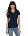 Classroom School Uniforms Teen-girlswomen's Junior Girls Short Sleeve Fitted Interlock Polo, Dark Navy, Medium