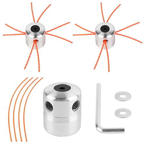 Viabrico 2 x Universal Aluminium Brush Cutter Head Nylon Wire M8 M10