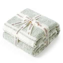 Snuggle Sac Stripe Sage Green Blanket Twin