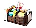 Executive Office Solutions Wooden Desk Organizer with 3 Drawers and Multiple Shelves/Racks for Office Supplies and Desk Accessories Cherry/Black (EOS-WO1)