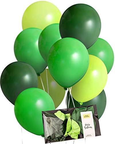 Green Balloons Mix 30pcs Thick 12 inch, Toy Matt Finish, Toy Story, Wild One, Baby Shower, Boy Birthday, Garden Party Decoration, Photobooth, Backdrop, Balloon Arch - by Tokyo Saturday