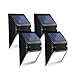 Mpow Solar Lights, Wall Lamp Wireless Security Outdoor Lighting For Patio, Deck Yard, Garden, Home Driveway Stairs, Outside Wall, Day/Night Auto On/Off - (No Dim Light Mode), Light Sensor, 4 Pack