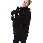 Bocianelli Women Fleece Zip Up Maternity Wearing Winter Coat Thicken Pullover Sweatshirt Hoodie Jacket for Women