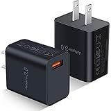USB Wall Charger, Besgoods 2-Pack 18W QC 3.0 Charger Adapter Phone Charger Block Fast Charging Compatible with Wireless Charger, Samsung Galaxy S9 S8 Note 8 9, iPhone, iPad, LG, HTC and More