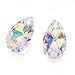 Swarovski Crystal, #6106 Pear Pendant 16mm, 2 Pieces, Crystal AB