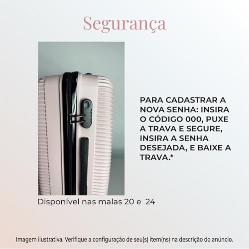Kit 3 Mala e Frasqueira De Viagem 14 20 24 Polegadas 10Kg e 23Kg Bordo Despacho P4 (Roxo Escuro)
