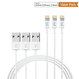 Lightning Cable, Enther Lightning Cable [3 Pack][3'/1 meter][MFI Certified] USB Charger/Data Sync Cord for iPhone 6/6s,6/6s Plus,5/5c/5s/5se,iPods,Tablets,Power Bank and Charging Station(Regular(1m))