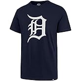 47 MLB Men's Imprint Match Team Color Primary Logo Word Mark T-Shirt (Detroit Tigers Navy, Medium)