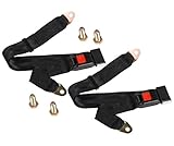 HIFROM Seat Safety Belt - Length Adjustable Car 2 Point Seat Saftey Belt Harness Kit for Single Double Seat Go Kart UTV Buggie