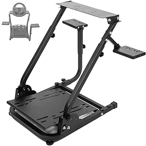 thumbnail image 2 of Hottoby Foldable Racing Steering Wheel Stand - Heavy Duty Alloy Steel For Logitech G29 G920 Thrustmaster 2 of 6