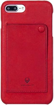EBLOUIR Slim Design with card pocket Modern Snap Back iPhone 7 Plus Cases Red