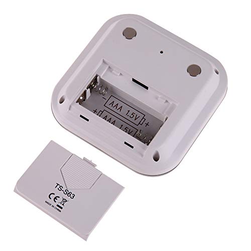 Color Electronic Clock Screen Control Thermometer Round Home Digital Hygrometer Indoor Humidity,Indoor Outdoor Thermometer Digital Hygromete,Weather Thermometer Monitor for Home,Car,Office (Silver) - Thumbnail 4