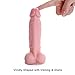 Oopsix Huge Dildo G-Spot Stimulator Realistic Penis, Liquid Silicone Dildo,Adult Things Sex Toys for Couples with Suction Cup Base & Balls 7'' (Flesh Color)