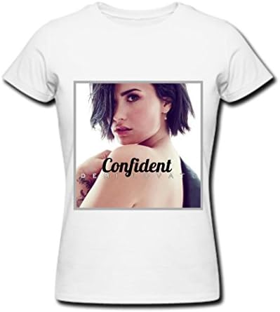 ZHEDZU Women's Demi Lovato Confident Cool T Shirt Cotton White XXL