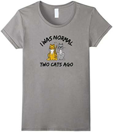 Womens Cat Stuff, Cat Lover Gifts: I Was Normal Two Cats Ago Large Slate