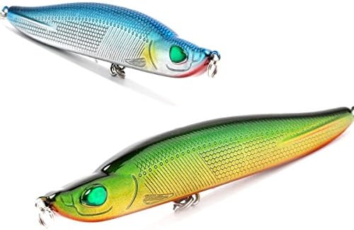 MOOKZZ Fishing Lures PENCIL Bait Set - Japan Hook Sinking Fishing Lure, Saltwater/ Freshwater, Bass Trout Walleye Muskie(XD-BC)