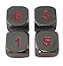 Smoke and Fire (Black and Red) Solid Metal Polyhedral 6 Sided (D6) RPG Dice Set of 4 by SkullSplitter Dice