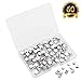 SUBANG 60 Pieces Metal Pin Backs Locking Pin Keepers Locking Clasp with Storage Case